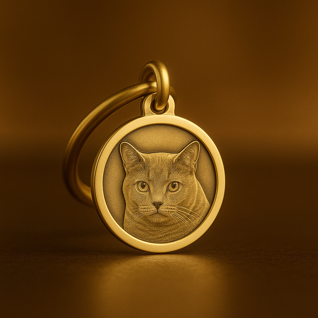 Custom Engraved Solid Brass Pet Tag