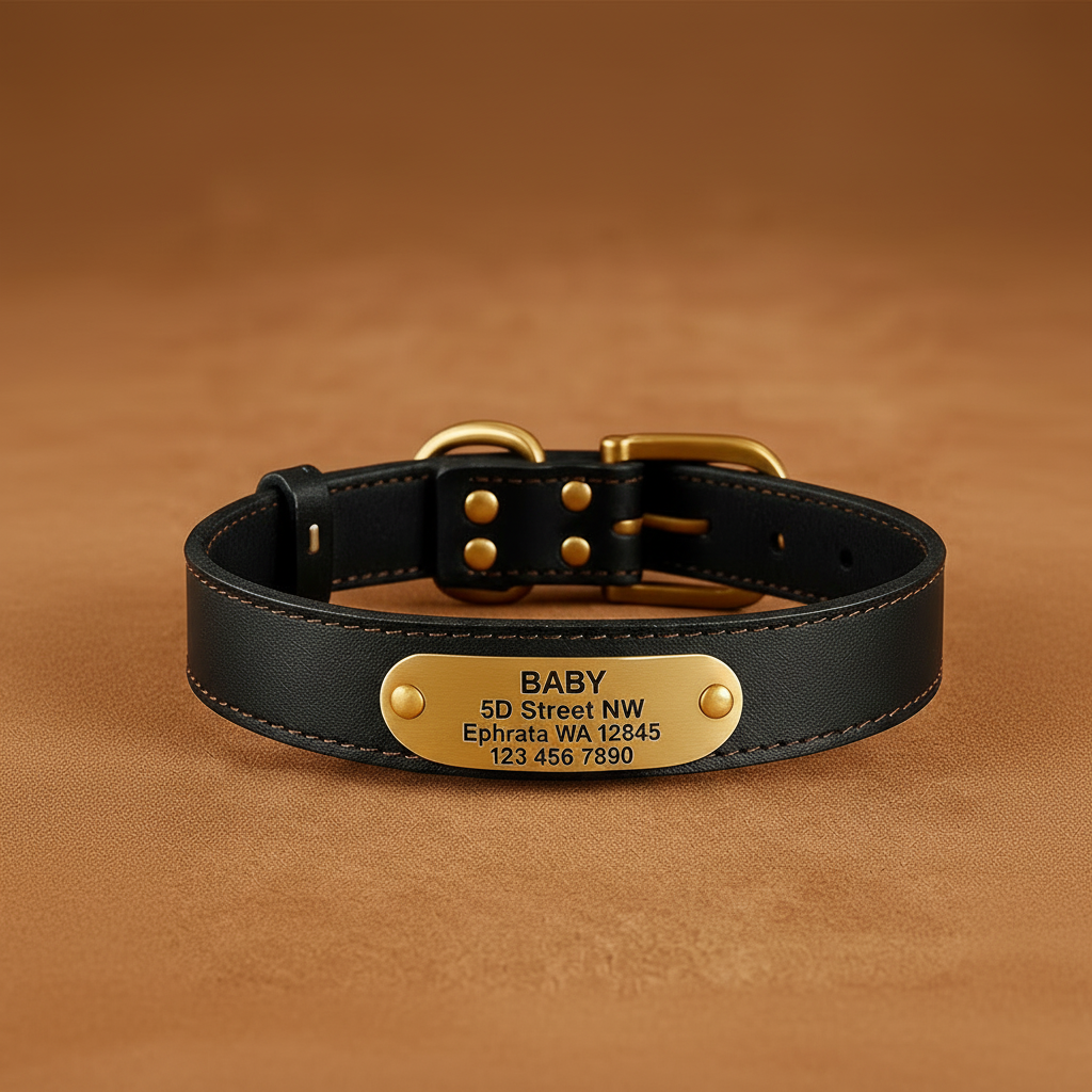 Full-Grain Leather Pet Collar