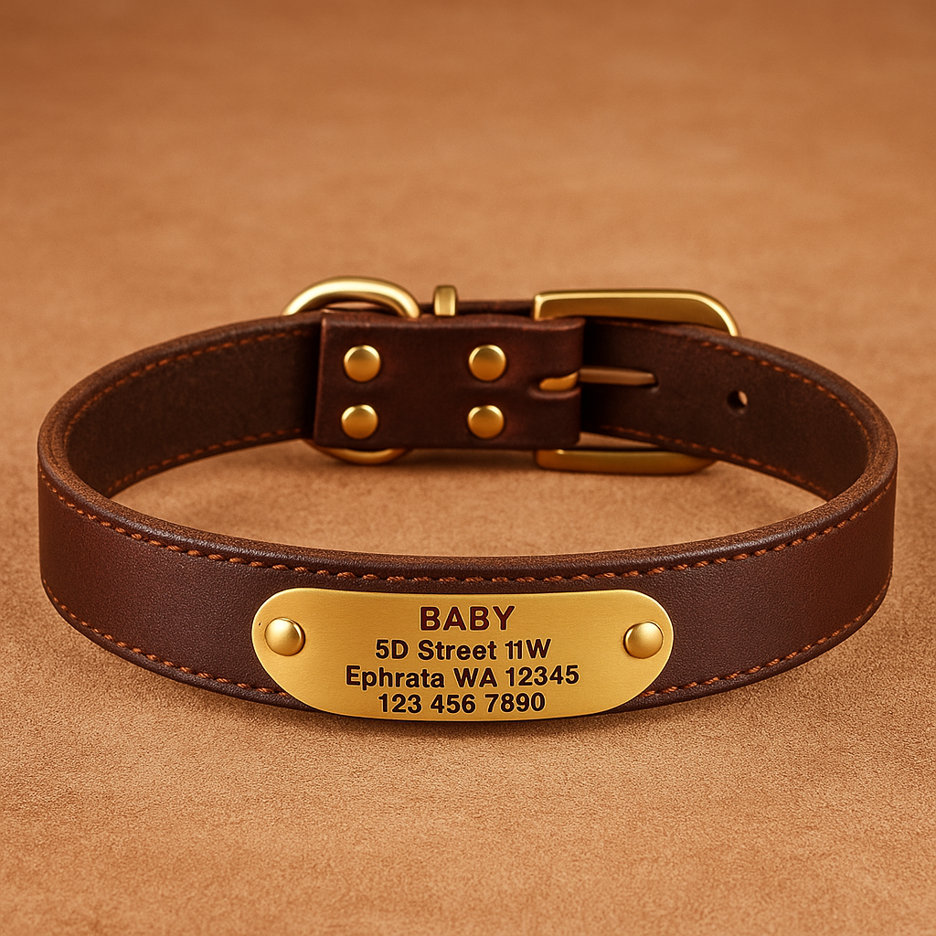 Full-Grain Leather Pet Collar